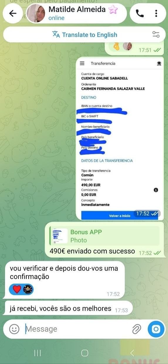 Zahlungs-Screenshot