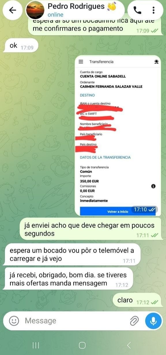 Zahlungs-Screenshot